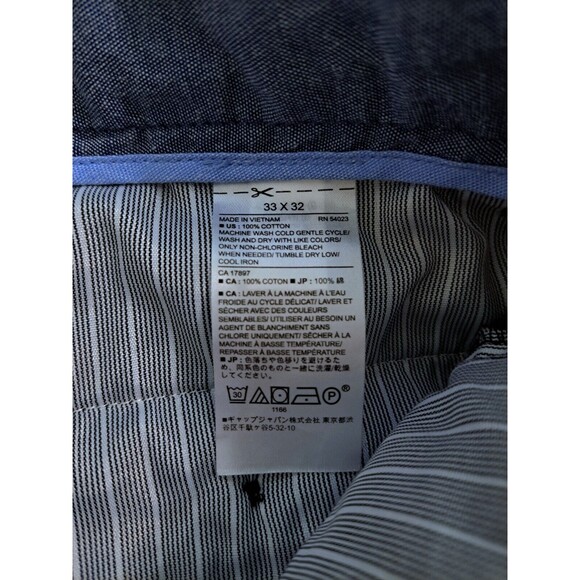 Banana Republic Men's 33x32 Pants Gray Herringbone Aiden Fit Dress Formal - Picture 5 of 10